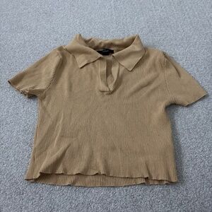 Coffe Brown Crop Top